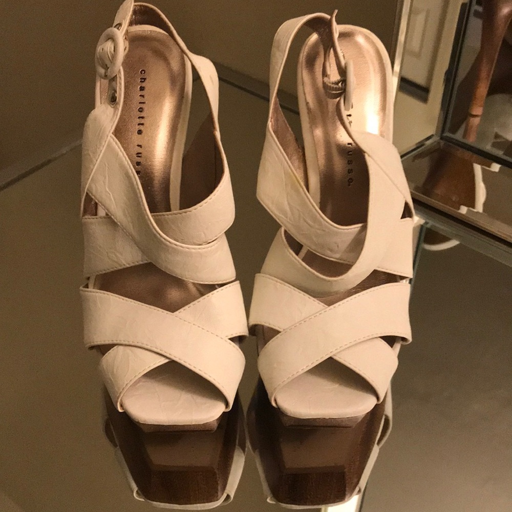 White high heels